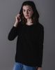 Damen T-Shirt Langarm Loose Fit Kapuze Mantis