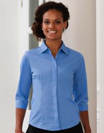 Popelin Bluse mit 3/4 Arm Russell