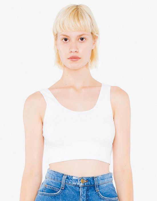Armelloses Damen Crop Top American Apparel logokleidung